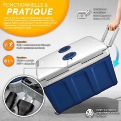 tillvex Glacière électrique 40L avec des roulettes