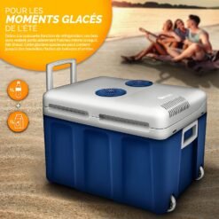 tillvex Glacière électrique 40L avec des roulettes