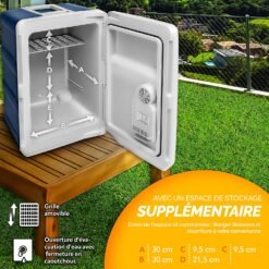 tillvex Glacière électrique 40L avec des roulettes